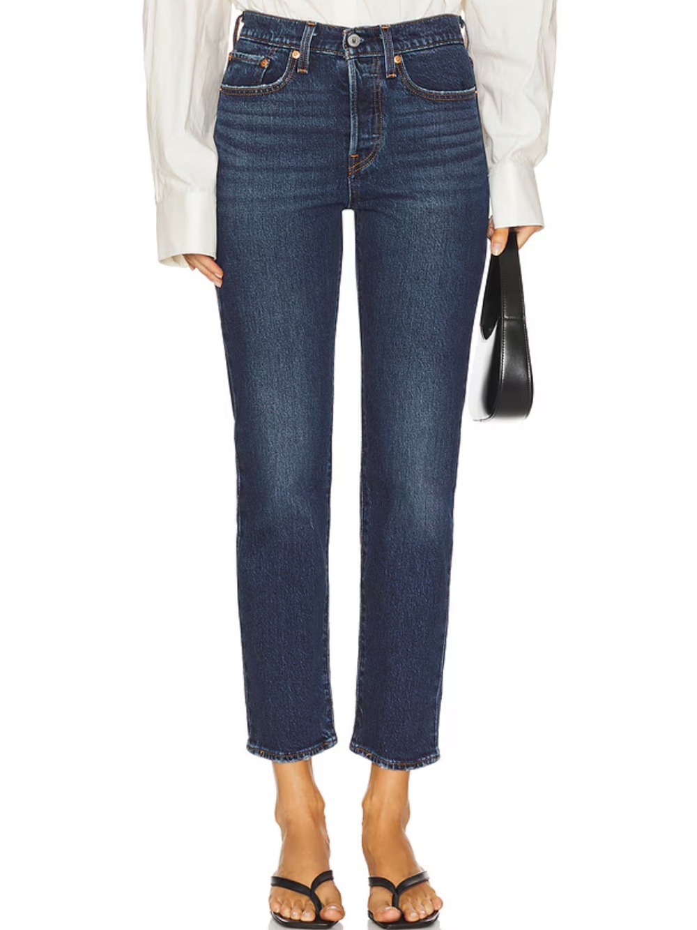Levi’s Wedgie Straight high rise button fly dash wash size 28x28